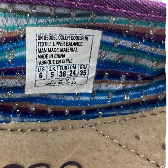 BOBS BY Skechers Womens Purple Shimmery Sparkling Lightweight Flats US Youth 6 - Picture 10 of 10